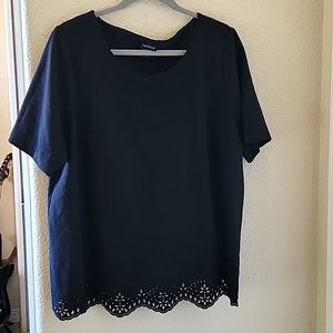 Torrid Black Laser Cut Blouse